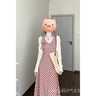 Váy dây cao cấp kẻ sọc mỏng phong cách retro phương Tây, size lớn, đẹp phù hợp nữ đi biển