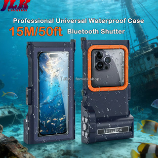 2026 Chuyên Nghiệp Dưới Nước 15M Bluetooth Shutter Đa Năng Lặn Chống Thấm Nước Ốp Lưng Điện Thoại Trong Vòng 6,9 inch Vỏ Chống Nước