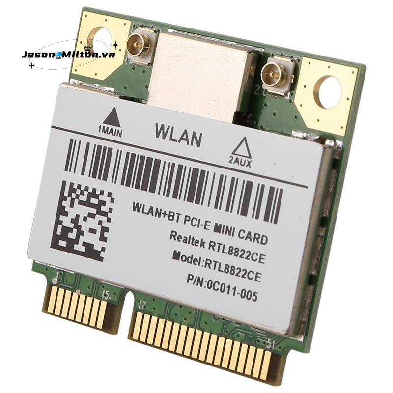 RTL8822CE 1200Mbps 2.4G / 5Ghz 802.11AC Mạng Thẻ WiFi Mini PCIe Bluetooth 5.0 Hỗ trợ Laptop / PC 10 / 11