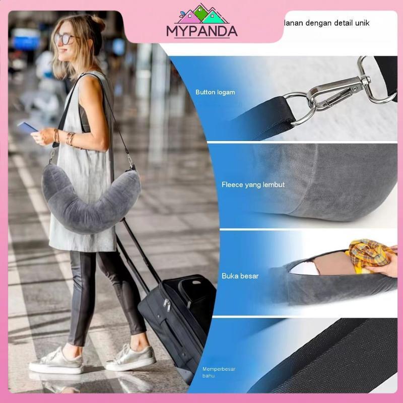 MYPANDA Travel Ne Gối Có Túi Bảo Quản Quần Áo Có Thể Lấp Đầy Vỏ Gối Hình Chữ U Lông Cừu Pha Lê Ne Gối Cho Du Lịch Máy Bay.