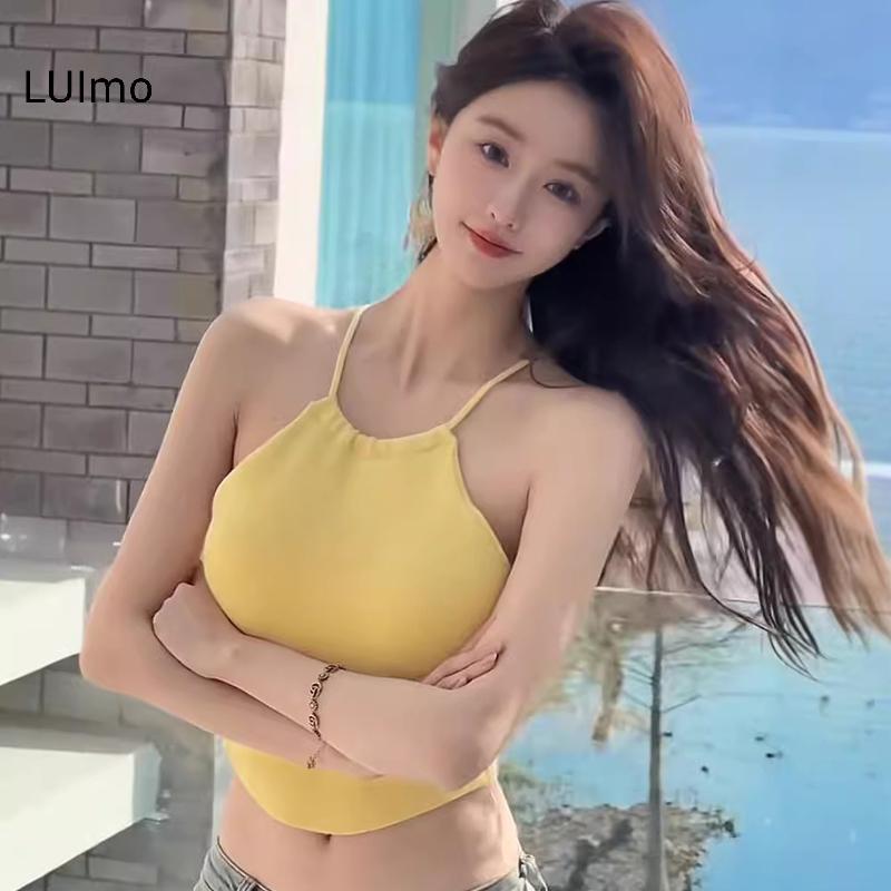 Camisole haltern cổ sweetheart dáng slim-fit cho nữ mùa hè