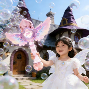 Đồ Chơi Gậy Phép Thuật Thổi Bong Bóng Cầm Tay,Ánh Sáng Rực Rỡ,Công Chúa Cho Bé Gái,Dung Dịch Bọt An Toàn