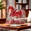 HFTOY 2D Flat Acrylic Họa Tiết Ngựa Tượng Trang Trí Để Bàn Cho Phòng Ngủ Phòng Khách Văn Phòng, Biểu Tượng Của Sự Giàu Có Và Thịnh Vượng ~