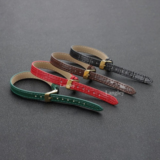 6mm 8mm 10mm Da Mềm NATO Dây Đeo Đồng Hồ Dây Đơn Vòng Hoa Văn Tre Mịn Cho Nữ | Dây đeo cổ tay thay thế mỏng Dainty Khóa vàng