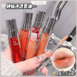 CAPPUVINI Crystal Feel Ice Trong Suốt Son Dầu Dưỡng Ẩm Trong Suốt Bóng Cảm Giác Nước Bóng Gương Thủy Tinh