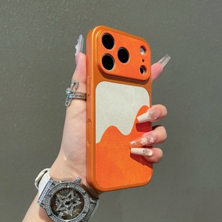 Như 17Pro Ống Kính Bảo Vệ Toàn Diện Họa Tiết Núi Mạ Da Ốp Lưng Điện Thoại iPhone 17Promax 17Pro 13 14 15 16 Promax Chống Sốc Nam Nữ Vỏ Di Động