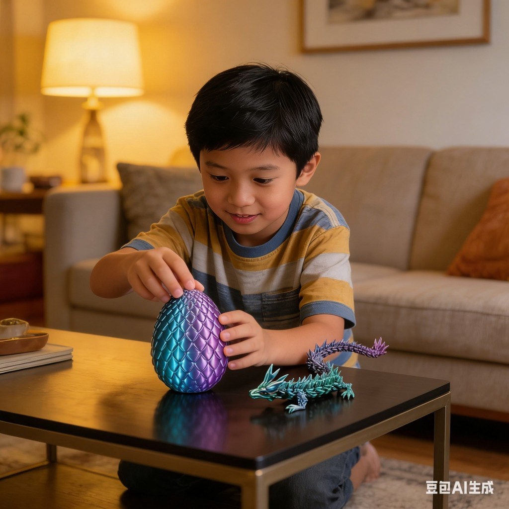 Trứng Rồng Ma Thuật Với Hình Rồng 3D In Đá Quý Rồng Đồ Chơi Trang Trí Quà Tặng
