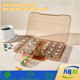Hộp Thuốc 28 Tiện Lợi, Dung Tích Lớn Trong Suốt, Hộp Chia Ngăn, Bảo Quản Viên Thuốc Chống ẩm Khi Du Lịch