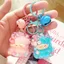 Dễ Thương Cloud Bell Acrylic Quicksand Móc Khóa Chất Lỏng Lấp Lánh Nổi Búp Bê Mặt Dây Chuyền Kawaii Túi Quyến Rũ Cho Bé Gái