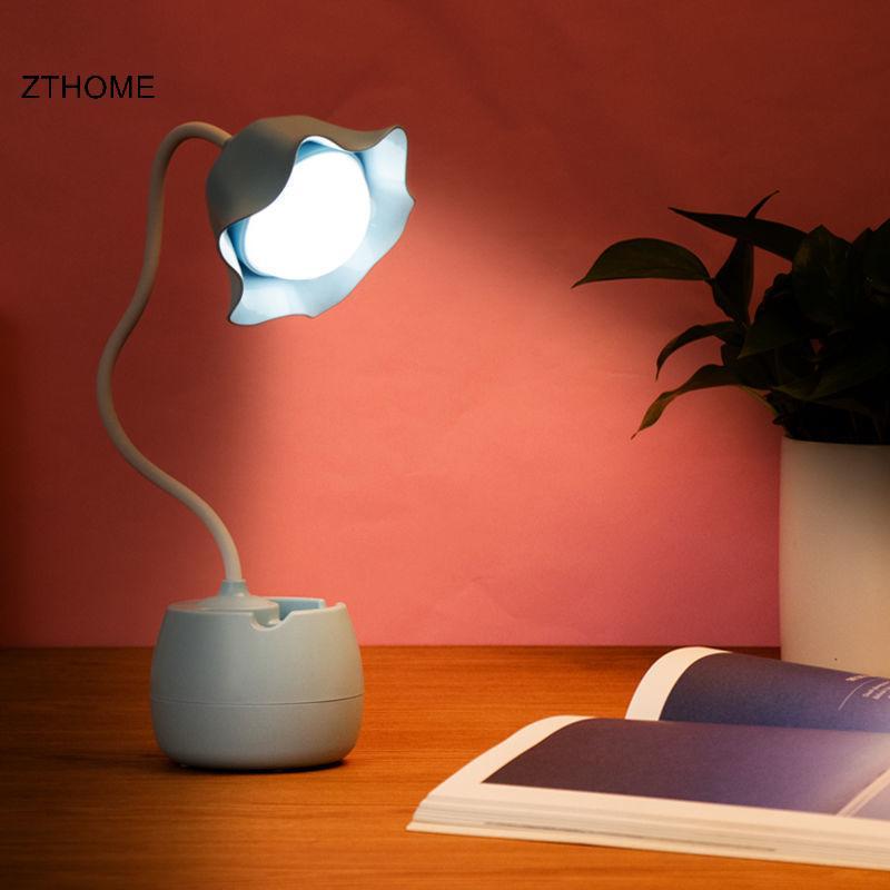 ZTHOME LED Học Sinh Đèn Bảo Vệ Mắt Ký Túc Xá Phòng Ngủ Đèn Sách Nhỏ Đọc Sách Học Bài Tập Nhà Bút Giá Đỡ Đèn HOT