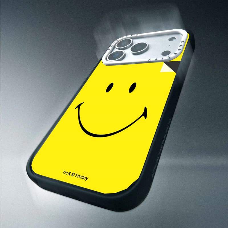 CASECASE X Original Smiley Yellow Case White Camera Ring Edition Matte Đen Cứng Hút Từ Tính Tác Động Dành Cho Apple IPhone 13 14 15 16 17 Pro Max Air Plus Có Hộp