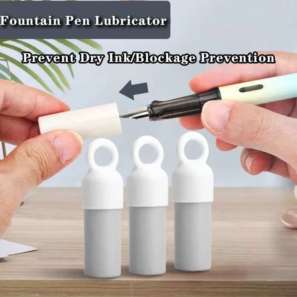 HIGHVIEWLS 1 Bút Máy Tạo Độ Ẩm, Ngăn Ngừa Mực Khô Không Rửa Bút Máy Bôi Trơn, Bút Ngăn Chặn Di Động Đầu Bôi Trơn Chất Lỏng Sinh Viên