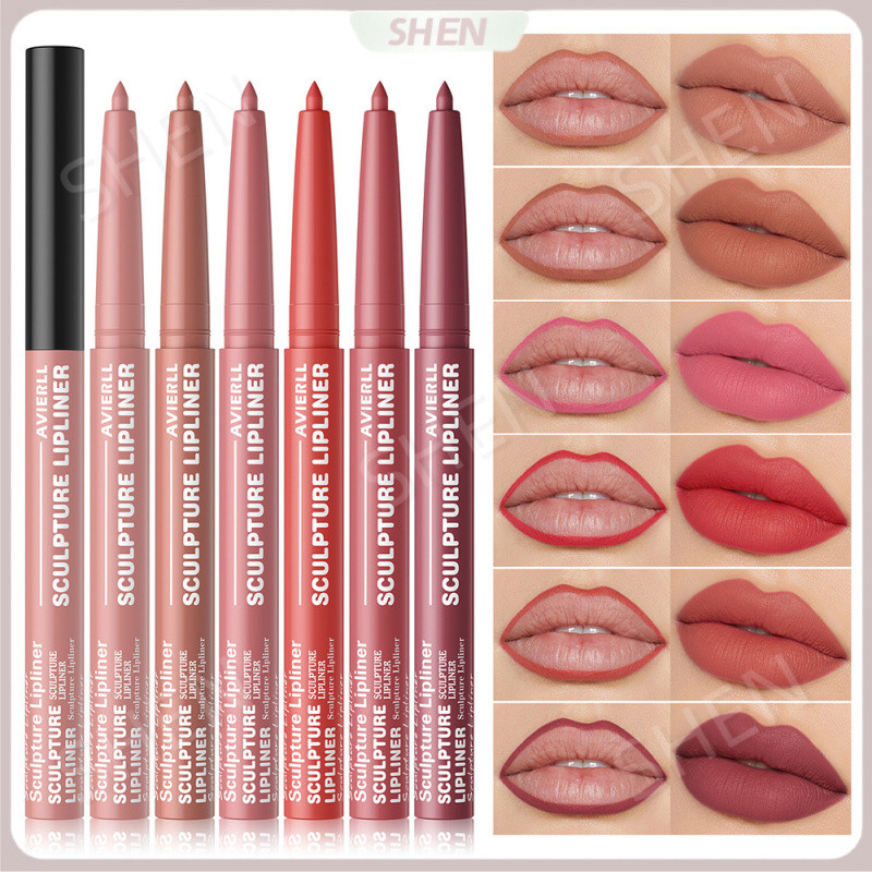 YW AIERLL Matte Lip Pencil Line 12 Màu Móc Dòng Son Môi Bút Lâu Dài Chống Thấm Nước