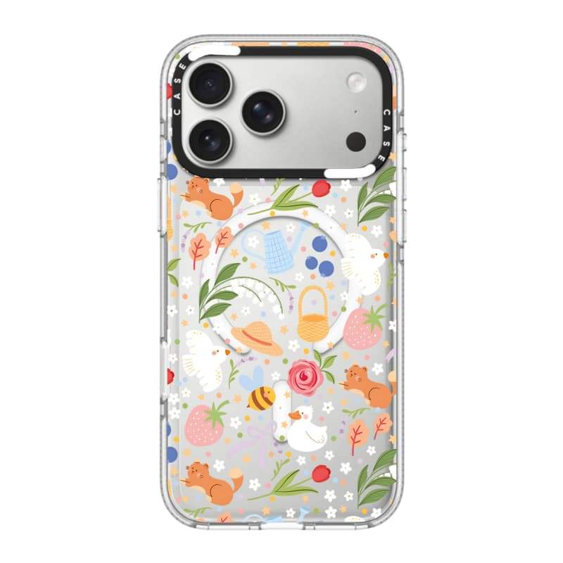 CASECASE X Vỏ Điện Thoại Động Vật Thơm HỒNG CAMERA RING PHIÊN BẢN Tác Động Vỏ Hút Từ Tính Trong Suốt Cho IPhone 17 / 16 / 15 / 14 / 13 Pro Max Air Có Bao Bì Cao Cấp