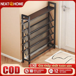 Kệ Đựng Giày Thép Cacbon Nghiêng Tiết Kiệm Không Gian Kệ giày Đa Năng Kệ Đựng Giày Dép Thời Trang Kiểu Mới