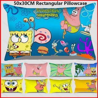 ST2 SpongeBob SquarePants 50x30CM Hình Chữ Nhật Gối Sofa Phòng Ngủ Đệm Ô Tô Trang Trí Nhà Gối Bao TS2