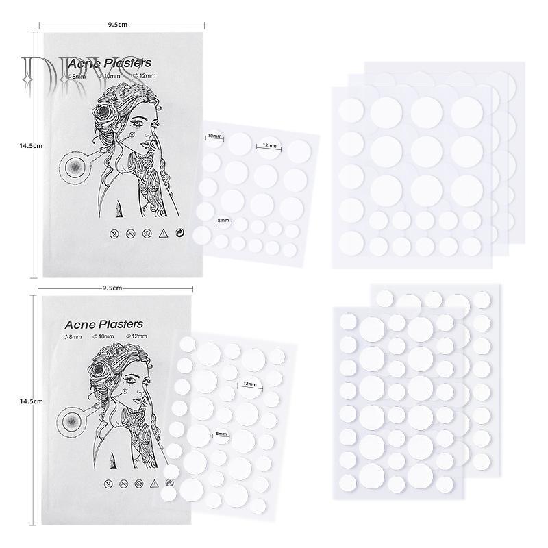 24/36 Miếng Hydrocolloid Chống Thấm Nước Hình Tròn Che Khuyết Điểm Điều Trị Mụn