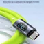 Dây sạc điện thoại màn hình thời gian thực 240W Type C sang Type C Cáp sạc Flash Silicone lỏng Cáp chống treo cho ios15-17