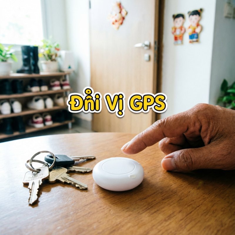 Thiết bị định vị GPS Mini định vị chính xác tương thích Android cảnh báo quên đồ dành cho trẻ người