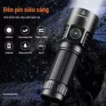 Đèn Pin Siêu Sáng SUPERFIRE  L22 60W Siêu sáng 5000 Lumen Đèn pin Power Bank Chức năng sạc lại Đèn lồng tự vệ — ảnh 2