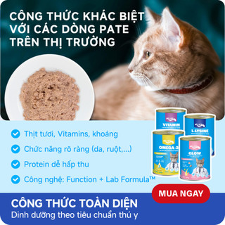 Thức Ăn Cho Mèo Mr.Vet Lon 400g Bổ Sung Dinh Dưỡng Hỗ Trợ Tiêu Hóa Mượt Lông (Nhiều Vị)