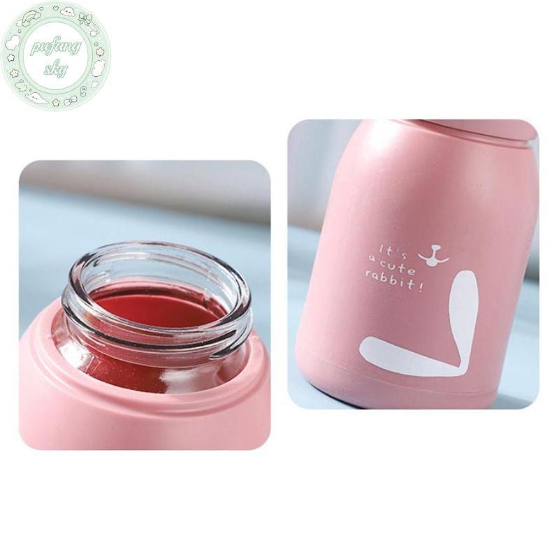PUSKY 320ml Dễ Thương Cốc Giữ Nhiệt Di Động Cốc Cách Nhiệt Thủy Tinh Bình Hút Chân Không Bình Nước Cho Bé Gái Kid VN