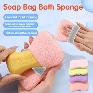 EBINLANDS 1 Túi Xà Phòng Bọt Biển Tạo Bọt, Xà Phòng Tiết Kiệm Tẩy Tế Bào Chết Tắm Làm Sạch Túi Tạo Bọt, Bền Dễ Dàng Giữ Dày Ripple Tắm Bubble Maker Phòng Tắm