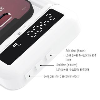 Hộp khóa điện thoại COZYNEST có hẹn giờ, Nắp trong suốt Màn hình LCD Hộp lưu trữ tủ khóa điện thoại, Hộp điện thoại di động tự điều khiển 24 giờ ADHD