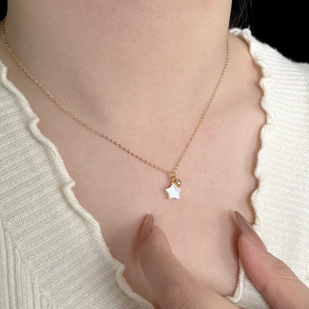 Vòng cổ ngôi sao dễ thương bằng bạc S925