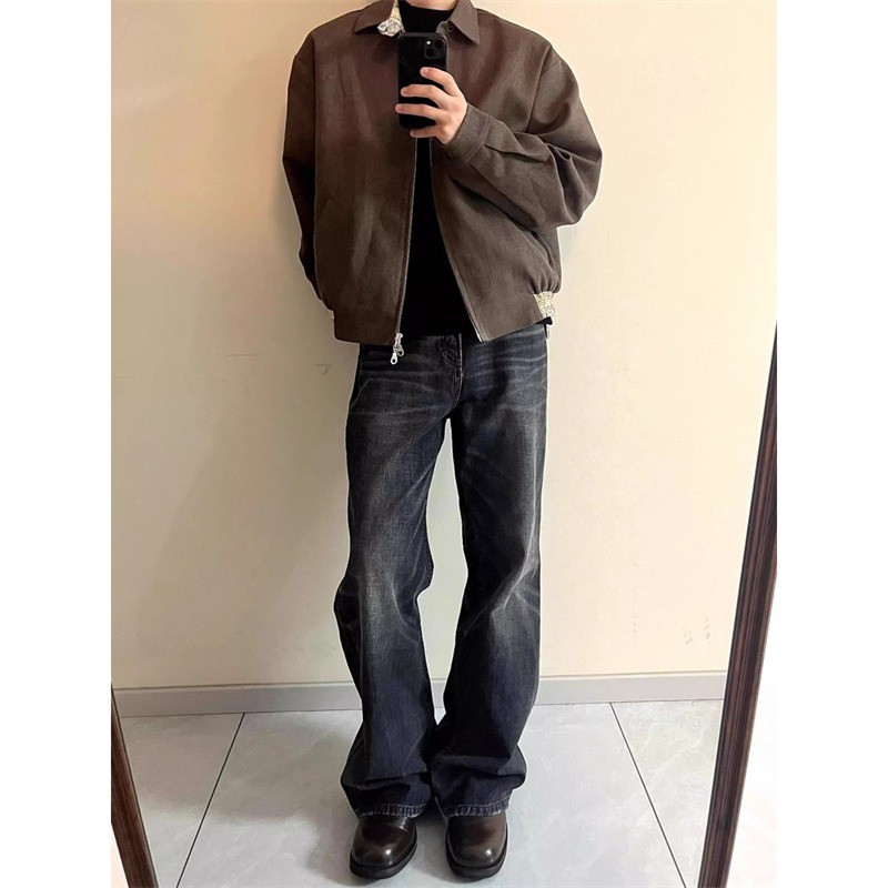 VG 2026 American Street Style Vintage Đau Khổ Quần Jean Nam