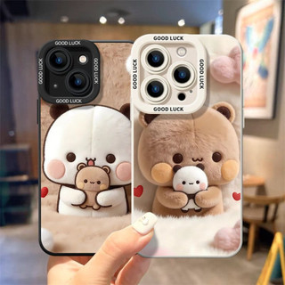 Ốp điện thoại cặp đôi sang trọng Yier Bubu cho iPhone 17 / 16 / 15 / 14 / 13 / MINI / 12 / 11 / Pro MAX / X / XS / XR / 7 / 8 / 6 Vỏ bảo vệ toàn diện bằng silicon lỏng chống sốc và chống rơi