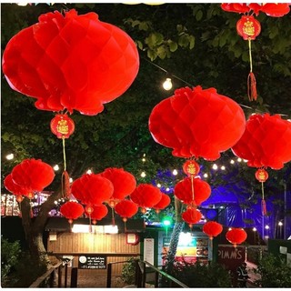 【COD】Đèn lồng giấy đỏ treo may mắn, bộ 10 chiếc tiện lợi, biến không gian sống thành khung cảnh lễ hội ấm cúng.