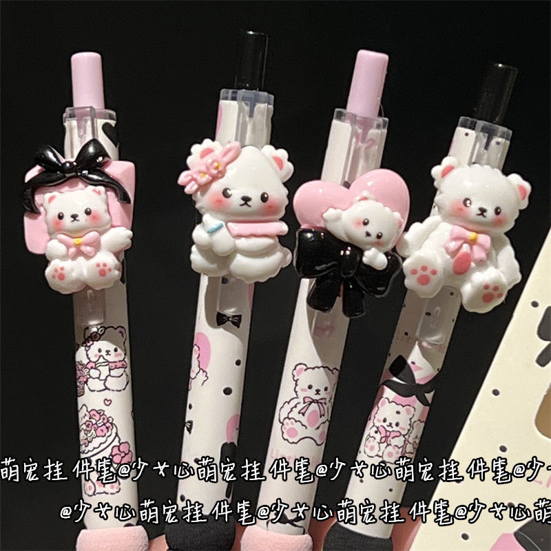 Splash Ink Series Mặt Dây Chuyền Báo Chí Phong Cách Cotton Bút Cao Cấp Giá Trị 0.5 Cô Gái Trái Tim ST Sinh Viên Bàn Chải Đen Câu Hỏi 2026.1.12