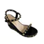 TT Bohemian Đinh Tán Khóa Phẳng Dây Đeo Nêm Gót Đế Giày Sandal Nữ Mùa Hè Phù Hợp Với Giày