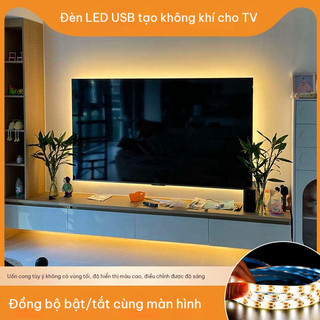 Đèn LED Chill Dán Tường Cổng USB - Đèn LED Nền TV Có Thể Cắt Tùy Chỉnh - Gắn Tủ Quần Áo, Bàn Trang Điểm Không Khoan Đục Cao Cấp
