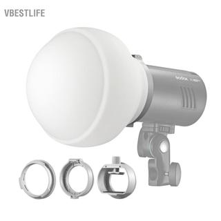 VBESTLIFE Godox ML-CD15 Bộ khuếch tán vòm với 3 bộ điều hợp để chụp ảnh Đèn flash Chân dung phòng thu Live Stream