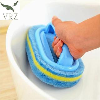 Bfvn Bàn chải làm sạch có tay cầm, xốp lau nhà bếp/phòng tắm, tẩy vết bẩn gạch bồn tắm HOT