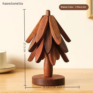 NS Cây Thiết Kế Đứng Gỗ Cây Giáng Sinh Hình Trang Trí Chống Da Đầu Chịu Nhiệt Bàn Trang Trí Thảm Coaster Placemats Nồi NS