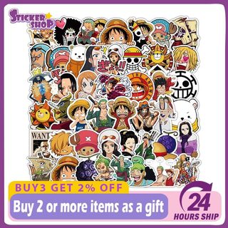 Bộ 50 Anime One Piece Hoạt Hình Dán DIY Điện Thoại Laptop Xe Máy Chống Thấm Nước Miếng Dán Đồ Chơi Trẻ Em