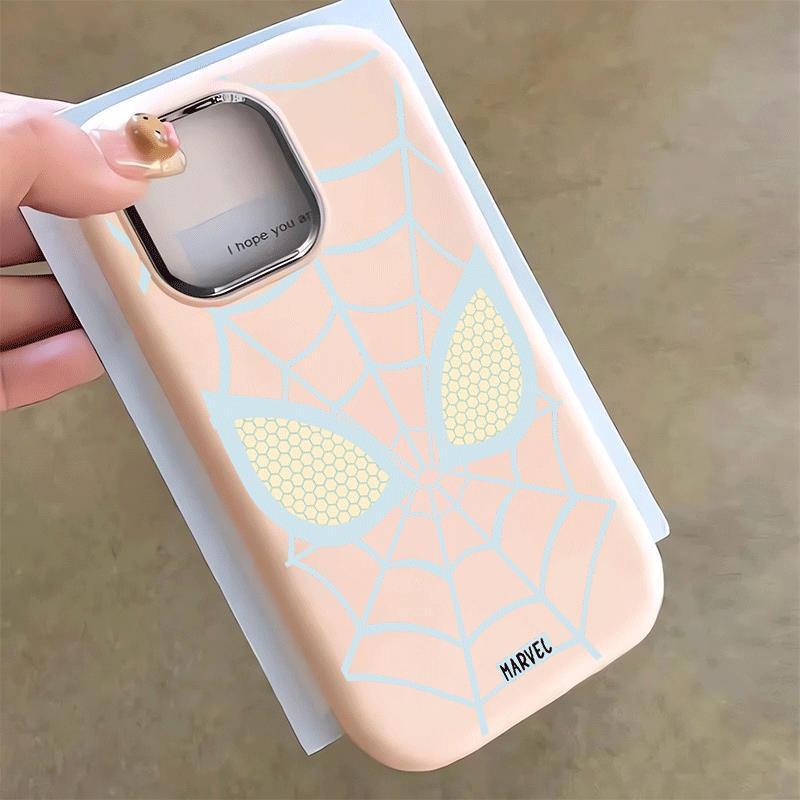 Sky Blue Spider cho 16 17 trường hợp điện thoại 14 15 11 Mũm mĩm iPhone 13 khung kim loại 7p 8p