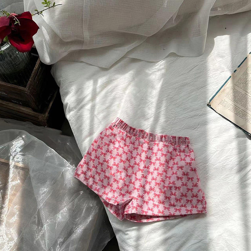Quần Short Bé Gái Mùa Hè In Đầy Đủ Hoạt Hình Hoa Phong Cách Mỏng 80-140 Kích Thước YTUZ