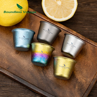 Boundless Voyage Titan Mini Wine Teacups Bộ 3 món Cốc uống nước di động Whisky Cup Cắm trại ngoài trời Drinkware Ti30309D