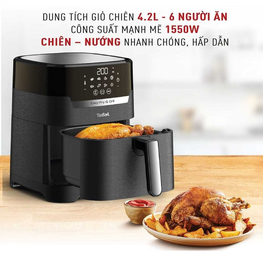 [KOL/KOC] Nồi chiên không dầu Tefal EY505815 4.2 lít - Công suất 1550W - Bảo hành chính hãng 24 tháng