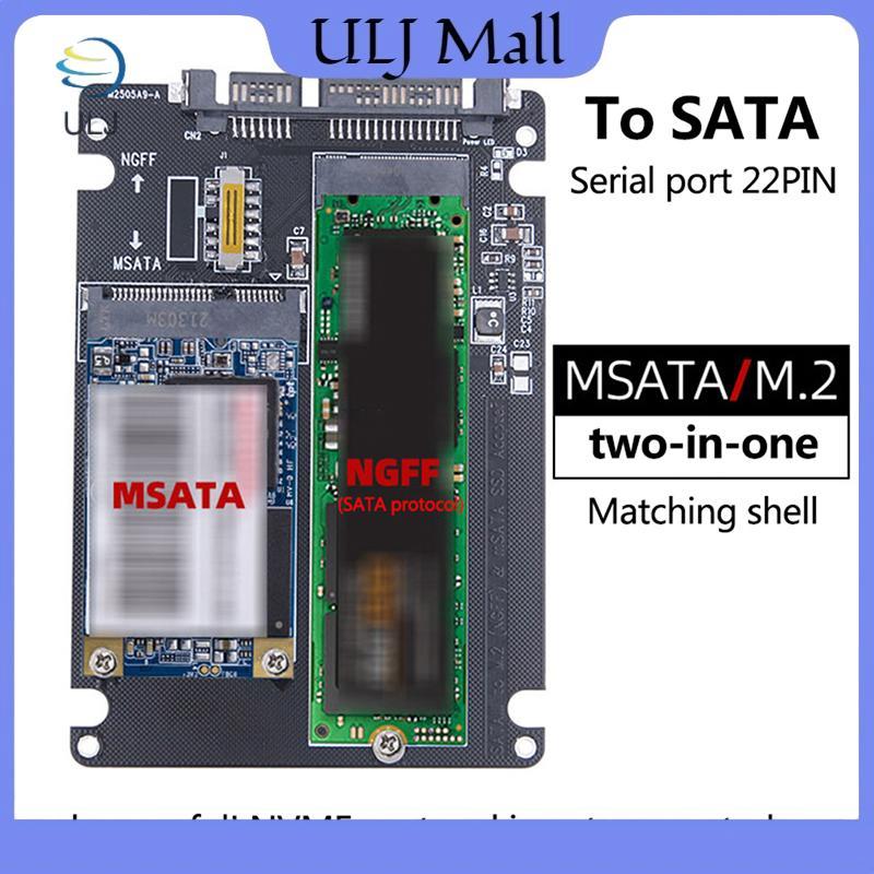 ULJ NGFF Sang SATA 3 Vỏ HDD gắn ngoài MSATA SSD Adapter M.2 SATA Giao thức Adapter Board.
