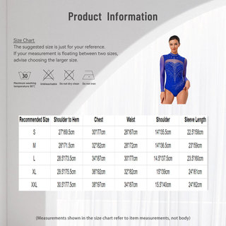 Yhong Thời Trang Nữ Áo liền quần Mock Cổ Cao Tay Nhìn Xuyên Qua Lấp Lánh Kim Cương Giả Trang Trí Leotards Trang Phục Trình Diễn Cho Cuộc Thi Thể Dục Nghệ Thuật