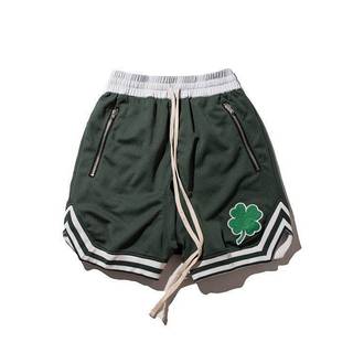 American Street Clover Hip-Hop Fashionable Brand Fog Mesh Basketball Shorts Men's Loose Large Size Shorts Summer New s5VS