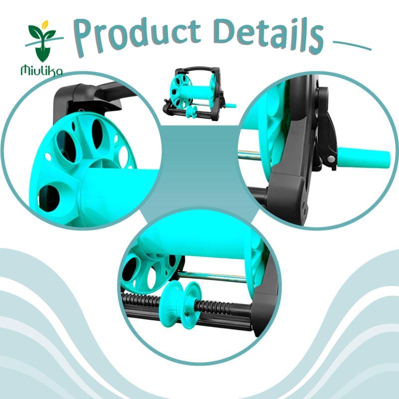 Miulika Garden Vòi Reel Giá đỡ vòi nước di động Giá để đồ để rửa xe tưới nước