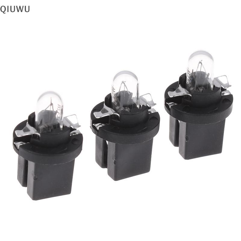 QIUWU 5/10 Bóng Đèn LED B8.5D Nội Thất Ô Tô, Bảng Điều Khiển, Đèn Báo, Màu Vàng Ấm 12V