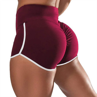 Quần Short Yoga Nữ Thun Nâng Mông Eo Cao, Phù Hợp Tập Thể Dục Ngoài Trời