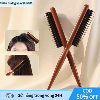 【COD】Lược chải làm bóng tóc - Được làm từ gỗ, giúp giảm tĩnh điện, gỡ rối dễ dàng và kích thích lưu thông máu dưới da đầ